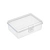 Caja de almacenamiento rectangular tipo almeja a prueba de polvo caja para componentes electrónicos empaque de anillos y pendientes caja de almacenamiento de plástico para collares