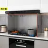 Protetor de Salpicos de Óleo de Aço Inoxidável para Cozinha Protetor de Salpicos de Óleo de Cozinha Placa de Contorno para Coifa de Fogão Protetor de Isolamento Térmico Resistente a Altas Temperaturas