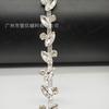 Corrente de Garras com Strass Corrente de Diamante de Cristal Corrente Galvanizada Soldada à Mão DIY Cadarço Bolsa Feminina Acessórios de Vestuário Acessórios