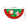 Bandera semicircular navideña transfronteriza, bandera abanico decorativa para valla de patio impresa a cuadros rojos y negros navideños para exteriores, hecha a medida