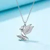 Colar Pingente Anjo Elfo de Prata Esterlina 925 Transfronteiriço Europeu e Americano Feminino Luxo Leve Nicho Simples Corrente de Clavícula de Alta Qualidade