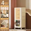 Gabinete de almacenamiento de lujo ligero con ruedas, gabinete de almacenamiento misceláneo multicapa tipo cajón, gabinete organizador para sala de estar del hogar, gabinete de almacenamiento con puerta abierta