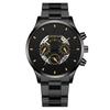 Explosiones de comercio exterior GINEBRA reloj de tres ojos para hombre reloj de hombre correa de acero calendario de moda comercial reloj de cuarzo para hombre al por mayor