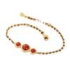 Nueva pulsera de diosa con temperamento artístico retro, bañada en plata 925, de ágata de jade blanco y oro, combina con todo para mujer