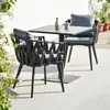 Mesa y Silla de Balcón para Exteriores Modelo Muebles Juego Simple de Tres Piezas Mesa de Café Pequeña Combinación de Mesa y Silla para Patio Jardín Exterior