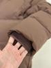 LU Samsung 90 Plumón de Pato Blanco Puff Sense Sombrero Cálido Esponjoso Cremallera Larga con Una Mano Chaqueta de Plumón Invierno YR8674G