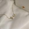 Collar de tulipán para mujer, diseño de nicho, luz de lujo, cadena de clavícula con piedra de ojo de gato rosa de alta calidad, combina con todo, venta al por mayor