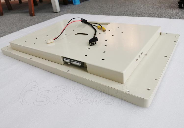 27寸手动后折车载显示器背面