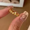 Estilo Medieval Vintage ~ Gama Alta Nuevo Chinoiserie Retro Cepillado Anillo de Burbujas Diseño de Nicho Lujo Accesible Ajustable