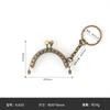 DIY accesorios de bolso dorado de boca pequeña semicírculo con cadena celosía flor cabeza de cuenta recta boca dorada cadena de suéter cuatro colores