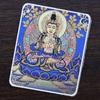 Pintura thangka de ouro pintada de Xizang doze zodíacos oito santos padroeiros Zakilam meio pintada à mão Xizang pintura thangka núcleo