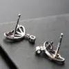 Nafoge Joyería de Plata al por Mayor Pendientes de Plata de Ley 925 para Mujer con Circonita Mariposa de Plata Pendientes Pequeños Pendientes de Plata de Moda