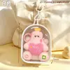 Wang Yuan ABRAZO Muñeco Pequeño Amor Peluche Llavero Estuche Protector 12cm Bolsa de Almacenamiento Bolsa a Prueba de Polvo Perfumada Cubierta Protectora