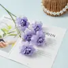 5 rosas bolha de seda artificial, arranjo floral interno sem manutenção, flores decorativas para recepção de hotel com um toque de luxo