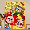 Pintura a Óleo Digital de Anime DIY Pintado à Mão Pintura com Coloração Acrílica Colorir à Mão Decoração de Casa Ornamentos Periféricos de Desenho Animado