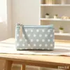 Bolsa de maquillaje de tela de lunares transfronteriza, bolsa de almacenamiento con cremallera impermeable, bolsa de aseo portátil, bolsa pequeña para teléfono y llaves