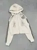 Conjunto de dos piezas de sudadera con capucha bordada y pantalón de chándal de pierna ancha, traje deportivo casual retro americano, unisex