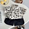 Traje de verano para niño de manga corta 2025 Nuevo estilo Camiseta POLO para niño Camisa para bebé para niño Conjunto de dos piezas Ropa para niños