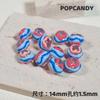 Contas pintadas à mão colorido anel de cor circundante telefone móvel cadeia jóias pulseira colar DIY multi-cor solta contas acessórios material pingente