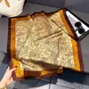 Pañuelo Delgado de Seda de 70 cm con Estampado de Poni, Pañuelo para Mujer, Accesorio para Camisa, Pañuelo para el Cuello, Pañuelo Cuadrado Pequeño, Chal de Alta Gama