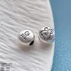 Accesorios de Plata de Ley 999 Doce Signos del Zodíaco Cuentas Espaciadoras de Agujero Grande Nube Trasera Año de Nacimiento Serpiente Buey Pulsera DIY Collar Cordón Trenzado
