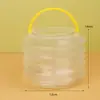 Una pintura música transparente telescópica plegable almacenamiento pintura al óleo gouache acrílico acuarela con cubo de pincel de lavado de esponja