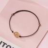 Pulsera de Cristal de Fresa Natural para Mujer Simple Mejor Amiga Estilo Mori Hecha a Mano Tejida con Cuerda Pulsera de Cuerda Roja Pulsera de Cristal Rosa Cuerda