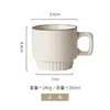 Caneca Empilhável de Cerâmica Cross 360ml para Café, Leite Nova Porcelana Fábrica de Liling
