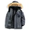 Versión Alta 08 Expedition Chaqueta Grande de Plumón para Pareja Hombres Invierno Terciopelo de Bloqueo Cinturón Cortavientos Ropa de Lucio Canadiense