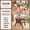 Juego de Tres Piezas de Mesa y Sillas de Ocio para Balcón Mesa de Té de Madera Maciza Una Mesa Combinación de Dos Sillas para Hogar Pequeño Mesa Redonda Mesa de Té y Café