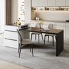 Mesa de Ilha Mesa de Jantar Retrátil Integrada Moderna Simples Mesa de Jantar em Rocha Mesa de Ilha de Cozinha Arco Circular Apartamento Pequeno Doméstico