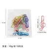 Clips para Papel con Notas Musicales de Colores Transfronterizos, Clips para Papel Musical Recubiertos de Plástico, Marcadores de Libros de Oficina, Papelería, Clips para Papel de Metal al por Mayor