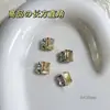Acessórios de Arte de Unha Pedrinha Cubo de Açúcar Tendência Retangular Longo Ângulo Reto Pedrinha Liga Metálica Acessórios de Pedrinha para Arte de Unha