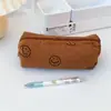 Nueva Bolsa de Lápices de Pana Estilo Ins para Estudiantes Bolsa de Papelería Sencilla Gran Capacidad Bolsa Portátil para Cosméticos Bolsa de Cosméticos para Salir
