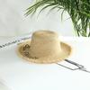 Sombrero de Paja Bordado con Letras de Playa de Celebridad de Internet para Mujer Verano Estilo Coreano Moderno Parasol Verano Combinable Protector Solar Sombrero de Pescador
