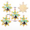 Accesorios de joyería DIY con goteo de aceite gato negro tarot accesorios decorativos aleación llavero con goteo de aceite colgante de pulsera W365