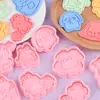 Serie de Conejos con Dibujo Lineal Molde para Galletas 3D Realista Prensa para Galletas Fondant DIY Esencial para Hornear