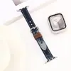 Adequado para Pulseira de Relógio Apple S10 Tie-Dye Jeans Fina Cintura Estreita Iwatchs9678Se Pulseira de Pulso Lavada Desgastada
