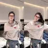 Sudadera de Cuello Redondo Versátil, Moderna, Cómoda, Sencilla y de Gama Alta para Hombre y Mujer, Estilo Nuevo de Otoño e Invierno, Lujo Ligero, Moda