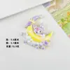 Tarjeta Grande de Dibujos Animados Luna Pequeña Accesorios Europeos de Resina DIY Pasador Hecho a Mano Hebilla de Zapato Funda para Teléfono Móvil Llavero de Taza de Agua Material