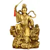 Latón Nueve Cielos Diosa Xuanmu Adorno de Cobre Emperatriz de los Nueve Cielos Diosa Xuanmu de los Nueve Cielos Reina Celestial Diosa Guerrera Femenina Decoración para el Hogar Sala de Estar