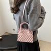Xadrez Moda Casual Elegante Bolsa Personalizada 2024 Novo Simples Estilo Ocidental Commuter Crossbody Ombro Pequena Bolsa Quadrada