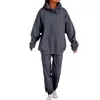 Traje Sudadera con Capucha de Color Puro para Hombre Primavera y Otoño 2023 Traje de Dos Piezas Deportivo Casual de Moda