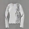 Outono e Inverno 2026 Europeu e Americano Transfronteiriço Estampado Camiseta Y2K Moda Elegante Feminina Atacado Moderna Versátil Cruz