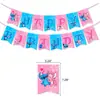 Princesa Stirl Sirena Spiderman Sonic Gato Kitty Temática Dibujos Animados La Bandera Fiesta de Cumpleaños Infantil