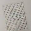 Pegatinas para Uñas con Letras Inglesas Disponibles Versátiles Planas Adhesivas Negro Blanco Oro Plata Números Pegatinas para Uñas Inglesas Estilo Dh