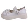 Sapatos Pequenos de Couro Doce com Laço Mary Jane para Dedão para Mulheres 2024 Outono Novo Estilo Retrô Japonês Versátil Sapatos Britânicos