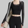 Venta al por mayor de ropa de yoga transfronteriza: Blusas de manga larga para mujer para primavera, verano y otoño, diseñadas para estilizar y adecuadas para Pilates y fitness, disponibles para envío directo