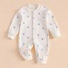Ropa para recién nacido primavera y otoño clase a algodón puro manga larga mameluco sin costuras mameluco para bebé estampado ropa de casa
