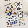 Lindos Stickers de Cachorro con Dibujo de Línea para Cuaderno, Adhesivos Planos de Dibujo de Línea de Cachorro, Pegatinas DIY para Taza de Agua, Funda de Teléfono, Versión Q